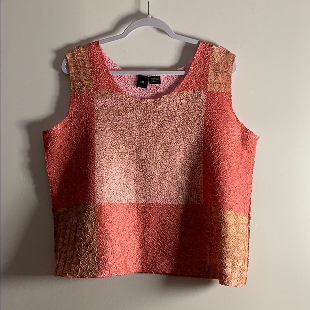 Pink Crepe Tank Top Itsu 1X .